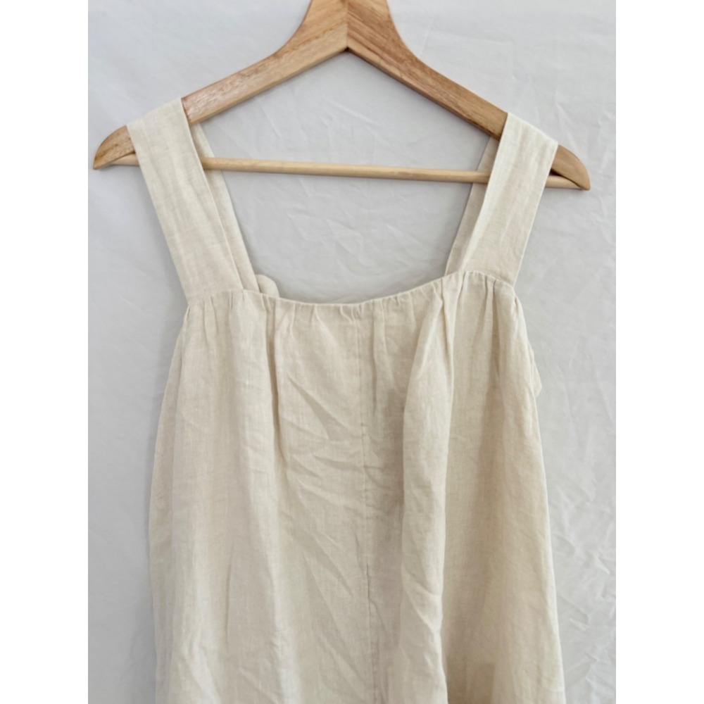 COS Cream Midi Sundress with Tie Straps - Picture 3 of 7
